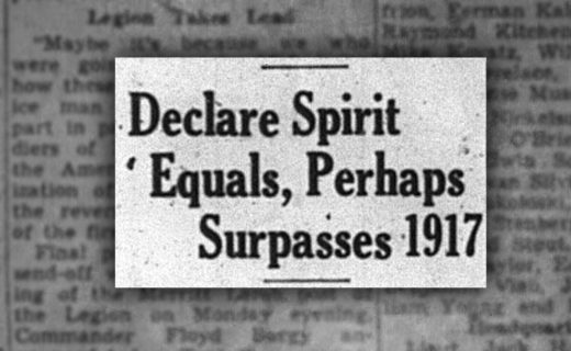 Grand sendoff for Company G - Spirt equals or surpasses 1917