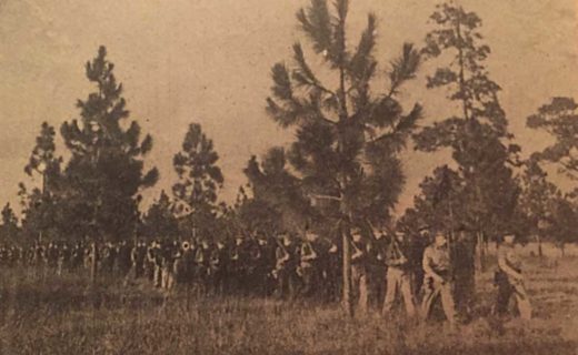 126th Infantry Company F from Grand Haven marching at Camp Beauregard, LA