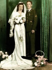 Carl and Frances Hladin Stenberg wedding - 1941