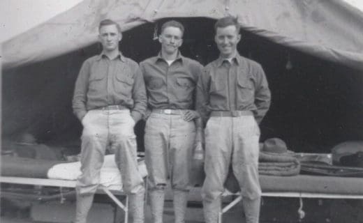 Soldiers at Camp Beauregard in 1940.