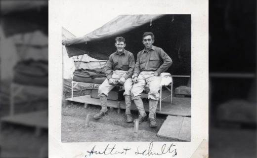 Frank Hutta and James Schultz at Camp Beauregard, Louisiana in 1940