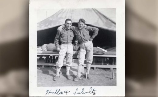Hutta and James Schultz at Camp Beauregard, Louisiana in 1940.